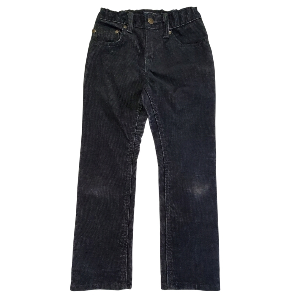K1009 GapKids Boys Slim Straight Fit Corduroy Pants Charcoal Gray Size 6